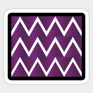 Whole Lotta Triangles - purple - zig zag Sticker